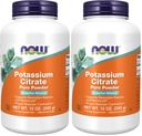NOW Supplements, Potassium Citrate Powder, Supports Electrolyte Balance and Normal pH*, Essential Mineral, 12-Ounce (Pack of 2)