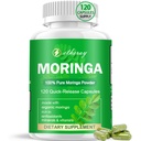 Moringa Capsules, Pure Moringa Powder 800mg per Serving - 120 Capsules - Natural & Vegan Supplement