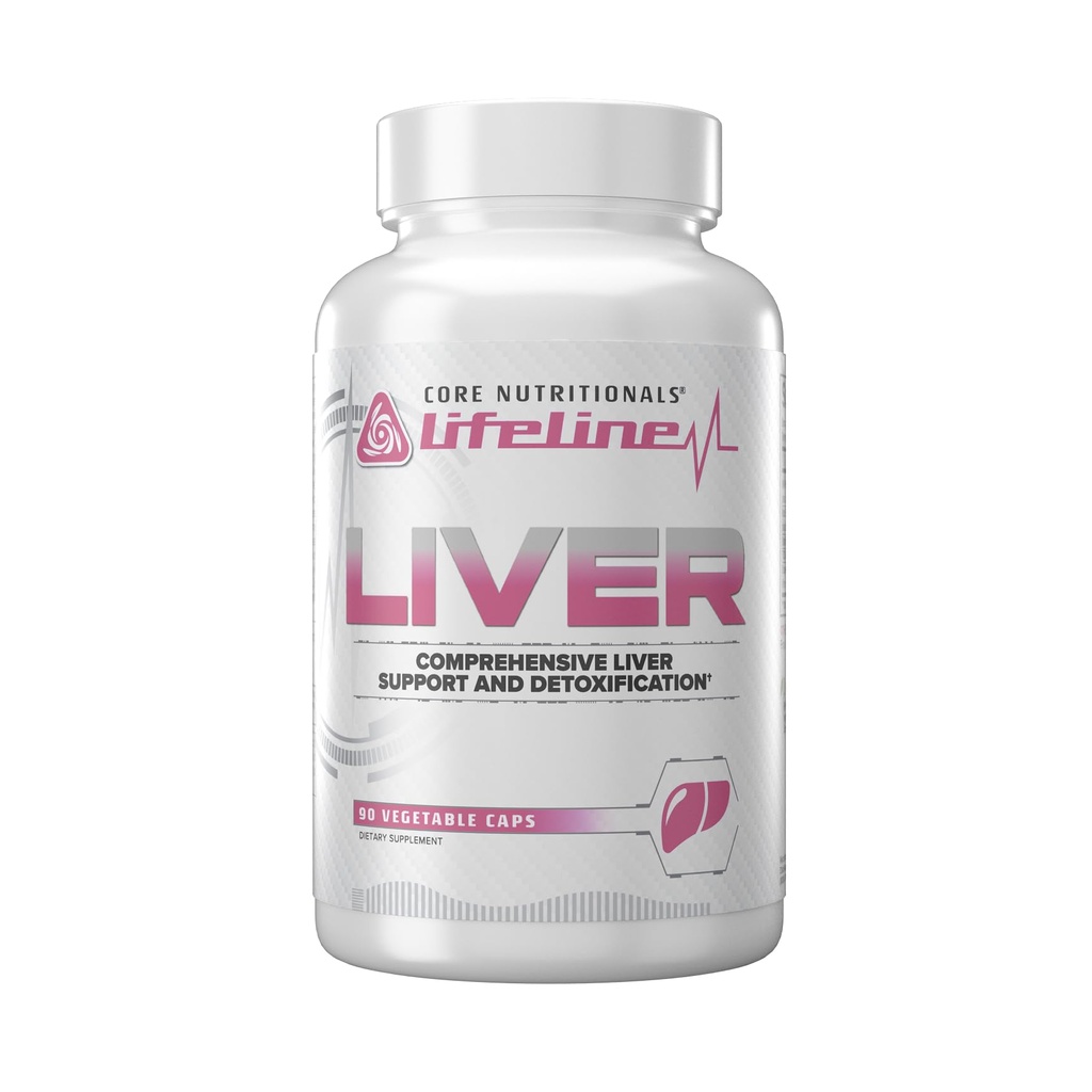 Core Nutritionals Lifeline Liver Supplement | Comprehensive Liver & Detox Support | Milk Thistle Extract, Katuki Extract, & TUDCA | 90 Vegetable Capsules