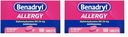 Benadryl Ultratabs Allergy Medicine,25 mg Diphenhydramine HCl Antihistamine Tablets for Cold & Allergy Relief of Symptoms Like Sneezing,Runny Nose,Itchy Eyes & Throat,Hay Fever,100 Count (Pack of 2)