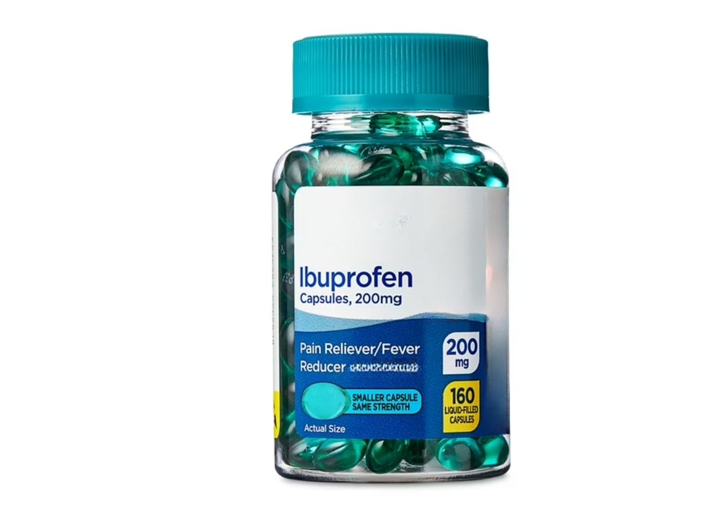 SEDLAV Ibuprofen Mini Liquid Filled Softgel Capsules, 200 mg, Pain Relief & Fever Reducer, 160 Count, Compare to Minis Active Ingredient, Sticker