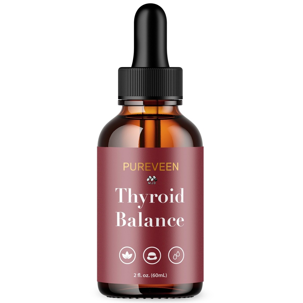 Pureveen Thyroid Balance Drops, Official Pureveen Drops with All Natural Ingredients, Advanced Health and Wellness Support Formula, Max Strength Multivitamin Thyroid Support Supplement (30 Servings)