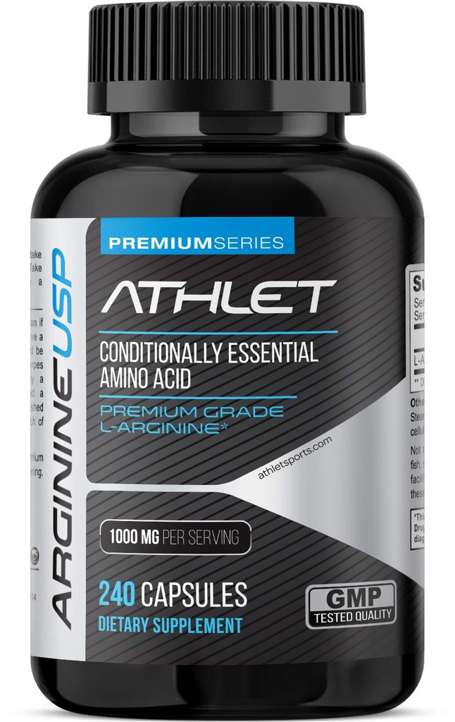 L-Arginine 1000 mg 240 Caps - Supports High Potency Nitric Oxide Levels Blood Flow Improve Energy Endurance for Men and Women