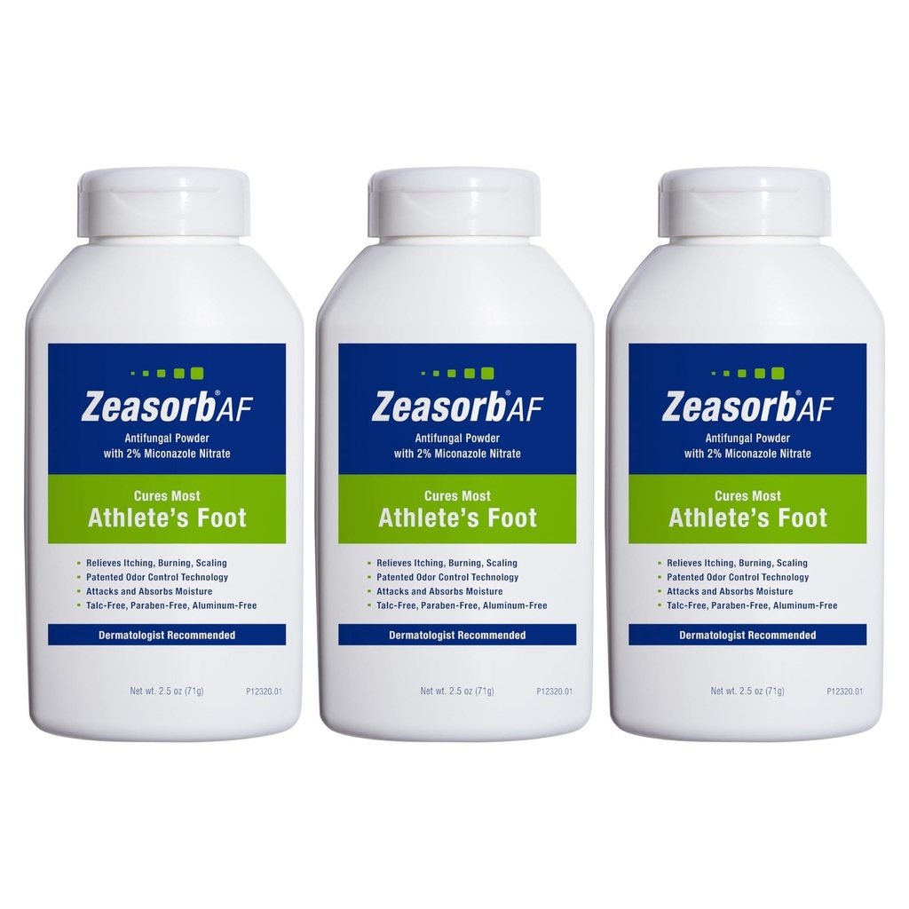 Zeasorb-AF Super Absorbent Antifungal Powder 2.5 oz(3 Pack)