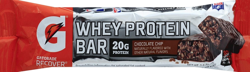 Quaker Hbc Gatorade Chocolate Chip Protein Bar, 2.8 oz