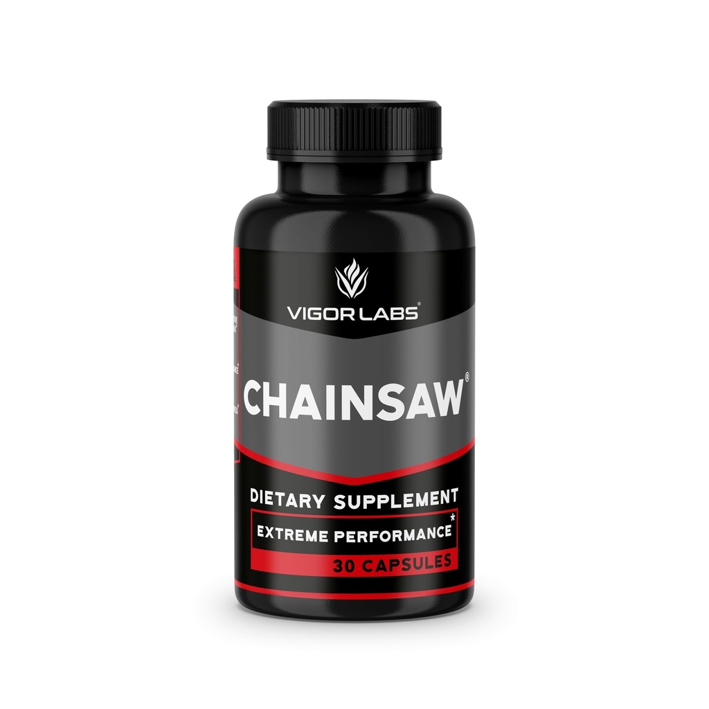 Chainsaw by Vigor Labs (30 Capsules), Supports Firmness, Stamina and Endurance, Dietary Supplement to Boost Blood Flow (Made in USA)