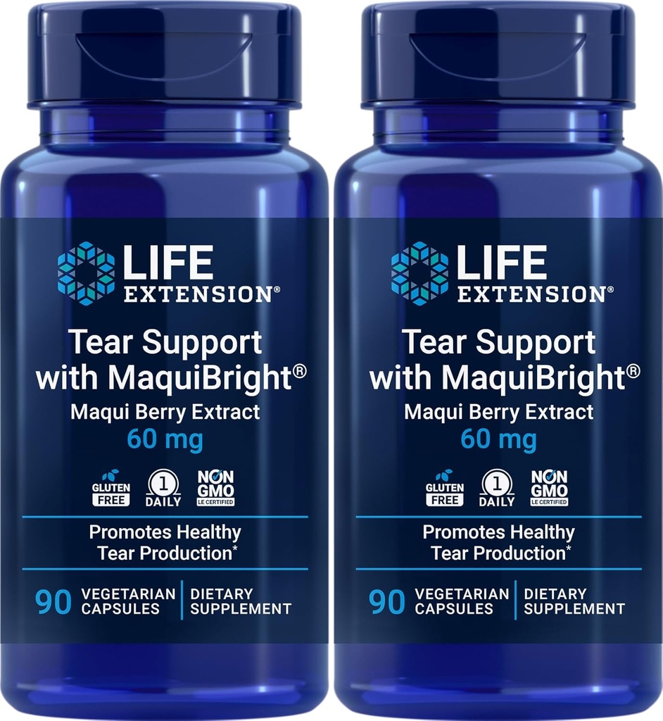 Life Extension Tear Support met MaquiBright, 90 Veg Caps (pack of 2)