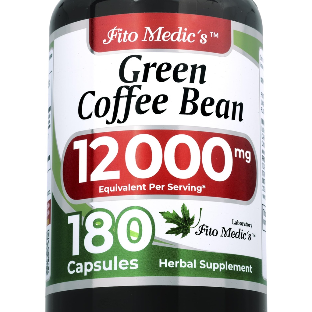 FITO MEDIC'S Lab | Green Coffee Bean Extract | Green Coffee Beans | 180 Capsules