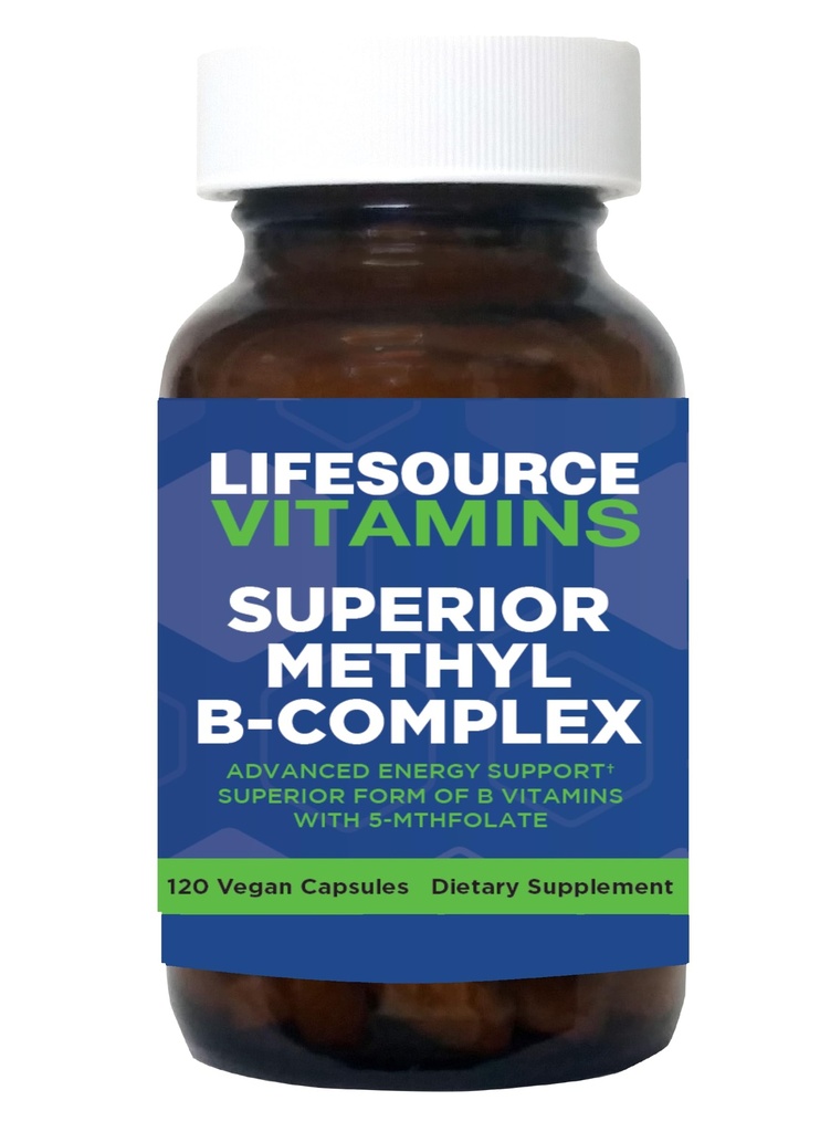 LifeSource Vitamins - Superior Methyl-B Complex -120 Capsules
