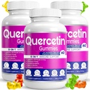 (3 Pack) Quercetin Gummies by BioVitalica - Quercetin with Bromelain Vitamin C and Zinc & Elderberry + Vitamin D3-5 in 1 Immune Support - Zinc Quercetin 750 mg for Kids and Adults