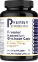 Premier Research Labs Magnesium Glycinate Supplemento - Magnesio puro, Alto assorbimento, Supporti qualità del sonno, Chelata, Vegan, Terze Parti Testato, Premier Energy Support - 90 Capsule