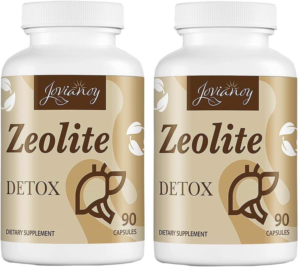 Zeolite Detox כמוסות, אורגני מופעל Charcoal, Bentonite Clay, 1-2 μm Clinoptilolite, מקסימום Absorption, Gut Live Detox ניקוי גוף מלא לנשים, 180 קפסולות