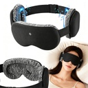 CLOZIA Sleep Headphones Wireless Bluetooth, White Noise Bluetooth Sleep Mask with 12 Soothing Sound, Sleep Mask with Bluetooth Headphones for Travel Yoga Office Meditation, Black