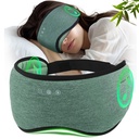 Sleep Headphones with Bluetooth 5.4 Sleep Mask, Bamboo Cotton Music Wireless Bluetooth Eye Mask for Sleeping, Earphones HD Speaker Microphone for Travel, Gifts for Men Women, Green