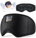 LC-dolida Sleep Headphones, Sleep Mask Bluetooth Wireless Music Eye Mask, Sleeping Headphones for Side Sleepers Sleep Mask with Bluetooth Headphones Ultra-Thin Stereo Speakers Perfect for Sleeping
