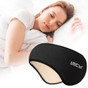 Sleep Mask & Earmuffs for Sleep - 2 in 1 Eye & Ear Mask, Comfortable & Soft for Side Sleepers (Black)