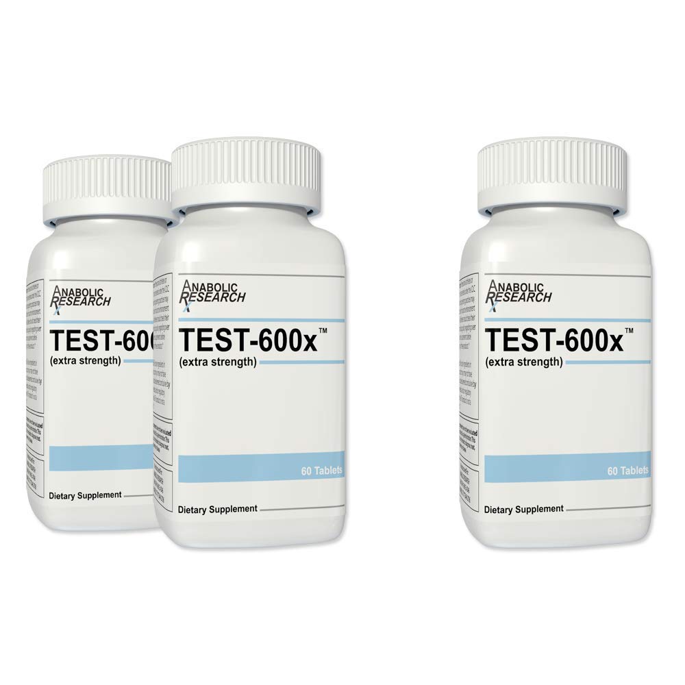 Test-600x - Testosterone Support & Muscle Growth Formula - 180 Tablets - 3 Month Supply
