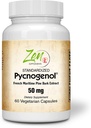Zen Supplements Pycnogenol 50mg - Standardized French Maritime Pine Bark Extract for Antioxidant & Inflammation Support - Non-GMO, Gluten & Soy Free 60-Vegcaps