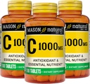 MASON NATURAL Vitamina C 1000 mg, 300 zile de aprovizionare, susține sistemul imunitar sănătos, antioxidant și esențial Nutrient, ambalaj 3