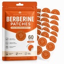 Berberine Transdermal Patches 60 Pack - Vegan Appetite Support Stickers with Botanical Blend (Pomegranate, Cinnamon, L-Glutamine) - Multiple Body Parts for Men & Women