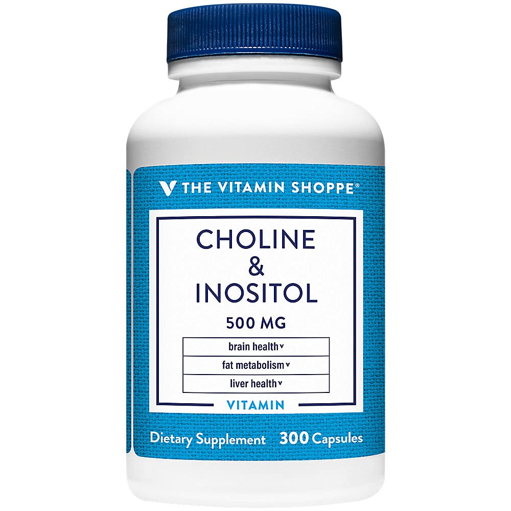 The Vitamin Shoppe Choline Inositol 500MG, Once Daily Supplement (300 Capsules)