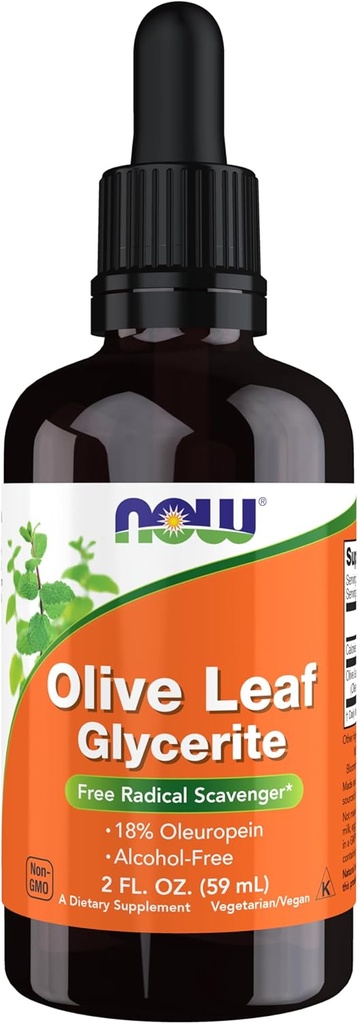 Orain janari-gehigarriak, Olive Leaf Glycerite Liquid, % 18 Oleuropein, Dropper barne, Free Radical Scavenger*, 2-Ounce