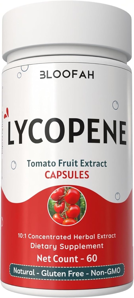 Paradicsom Gyümölcs Kapszula 500mg datolyaszilva 124; Rich in Lycopene Tomato Fruit Koncentrált 10: 1 Extract Promotine 124; Non-GMO & Gluten Free Formula 124; Természetes karotinoid kiegészítés (60 Count of 1)