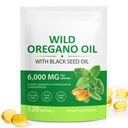Organic Oil of Oregano Capsules with Black Seed Oil, 6000mg Oregano Oil & 200mg Black Seed Oil per Serving, Immune Support, Non-GMO, Gluten Free, 120 Softgels
