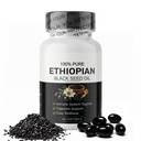 Ethiopian Black Seed Oil 60 Capsules–Organic Cold Pressed Black Cumin Seed Oil Softgels, Non-GMO, Gluten-Free (30-Day Supply)
