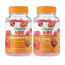 Lifeable Probiotic 2 Billion CFU Kids + Zinc 25mg Kids, Gummies Bundle - Great Tasting, Vitamin Supplement, Gluten Free, GMO Free, Chewable Gummy