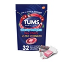 TUMS Chewy Delights Ultra Strength Antacid Soft Chews for Chewable Heartburn Relief and Acid Indigestion Relief, Very Cherry - 32 Count