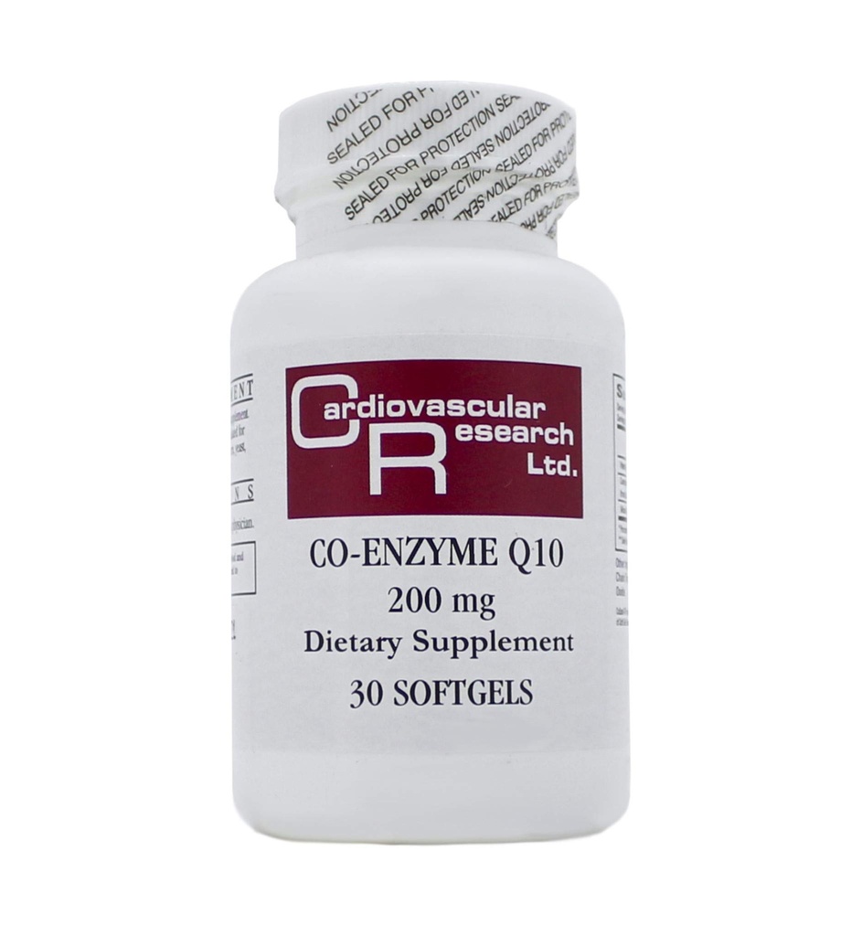 Cardiovascular Research Coenzyme Q10 200 Mg, White, 30 Count