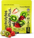 Poudre d'électrolytes Plus (50 portions), 0 Calorie Keto, 0 Sucre, Pas de maltodextrine,1000mg Potassium,120mg Calcium,120mg Magnésium, Poudre d'hydratation (50 portions, Kiwi fraise)