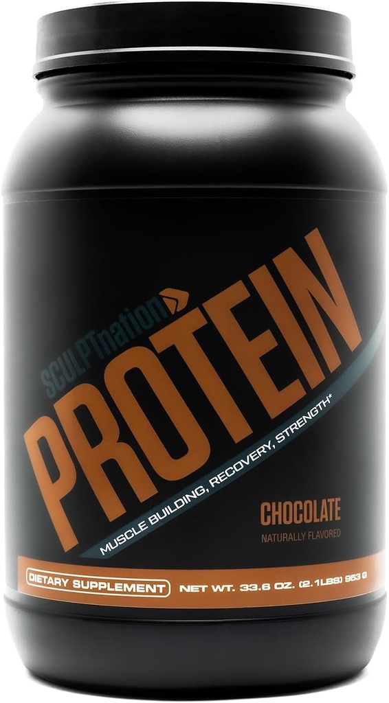 Sculpt Nation by V Shred Protein Powder (chocolate) - Premium Whey Protein Powder Chocolate e BCAAs para apoiar a construção e recuperação muscular - 30 Servings