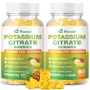 Potassium Citrate 1500mg Gummies - Potassium Supplement for Women & Men, Supports Leg Cramp Relief & Muscle Health, Vegan, Pineapple Flavor (120 Count)