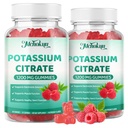 Potassium Citrate Supplement Gummies, Potassium Supplements for Women & Men, Helps Maintain Muscle Wellness & Electrolyte Balance, Vegan, Raspberry Flavor, 120 Count Potassium Gummies