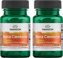 Swanson Beta- Caareten - Vitata A suplementari Promoting Imne salut, ull de salut - Fórmula Naturalesa - (250 Softgels, 3000mcg cada) (2 paquet)