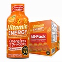 Vitamin Energy Orange Tango Extra Strength Energy Shot, 48 Pack - Up to 7 Hrs, 260mg Natural Caffeine, Zero Sugar - Green Tea Extract, Immune Support, B12 B6 Niacin, 1.93 fl oz, Keto Vegan