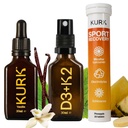 High Strength Liquid Curcumin Oil from Turmeric (Vanilla 1 Fl Oz), Sport Electrolyte Tablets (Pineapple 20 Tabs), and Vitamin D3 K2 Oral Spray Bundle