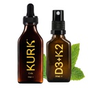 High Strength Liquid Curcumin Oil from Turmeric (Cola 3.2 Fl Oz) and Vitamin D3 K2 Oral Spray (Peppermint 1 Fl Oz) Bundle