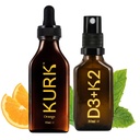 High Strength Liquid Curcumin Oil from Turmeric (Orange 3.2 Fl Oz) and Vitamin D3 K2 Oral Spray (Peppermint 1 Fl Oz) Bundle