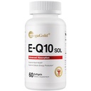 E-Q10 Sol Advanced Absorption Fish Oil - Fish Oil with Coq10, 100mg EPA, Antioxidant for Cardiovascular Health & Energy*, Coenzyme Q 10 Supplement for Men and Women - 60 Count Softgels