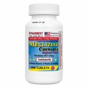 PHARBEST Meclizine HCl 25mg Chewable Tablets, 1000 Count Raspberry Flavor Helps for Nausea, Vomiting and Dizziness associated with Motion Sickness.