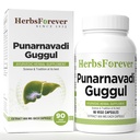 Herbsforever Punarnavadi Guggulu Capsules Traditional Ayurvedic Formulation Kapha Balancing Formula 90 Vege Capsules 800 Mg Each