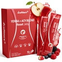 Yerba Mate & ACV Reset Jelly-Mixed Berry Flavor, Support Gut Cleansing, Detox, and Metabolism, with Chia Seeds & Yerba Mate -17 Sticks
