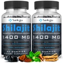 Organic Shilajit Gummies 1400mg, Shilajit for Men & Women, Sugar-Free, Energy, Focus and Immune, 85+ Trace Minerals & Fulvic Acid, 100% Natural, Vegan, 120 Count