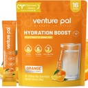 Venture Pal Sugar Free Electrolytes Powder Packets - Liquid Daily IV Hydration Packets | Instantly Hydrating & Party Recovery | 5 Vitamins & 7 Electrolytes | Certified Vegan, Keto, Non-GMO | 16 Sticks