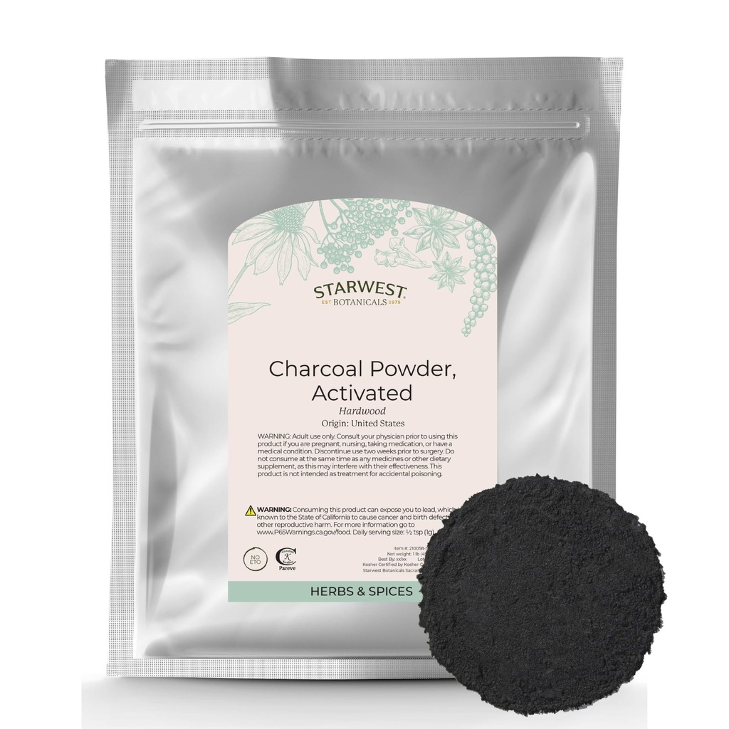 Starwest Botanicals Activated Charcoal Powder (1 Pound (Pack of 1))