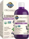 Life Organics Plant Based Elder Immune Syrup 6.59 floz (195 mL) Çocuklar ve Yetişkinler için - Sambucus, Echinacea, çinko & Vitamin C, 0g Sugar, Organic Vegan Gluten Free Herbal Supplement