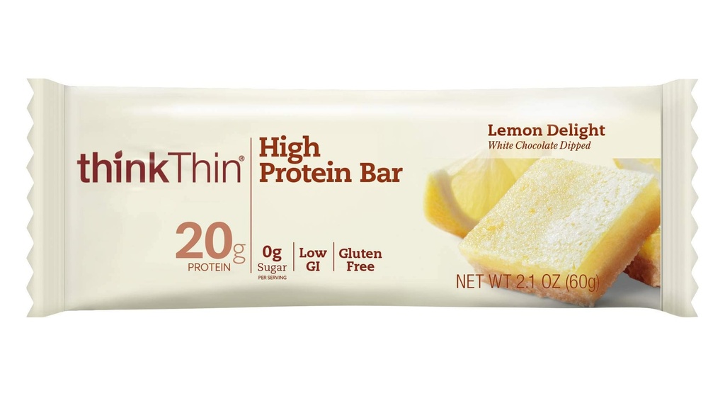 Think Thin Lemon Delight Bar, 2.1 Ounce - 120 per case.
